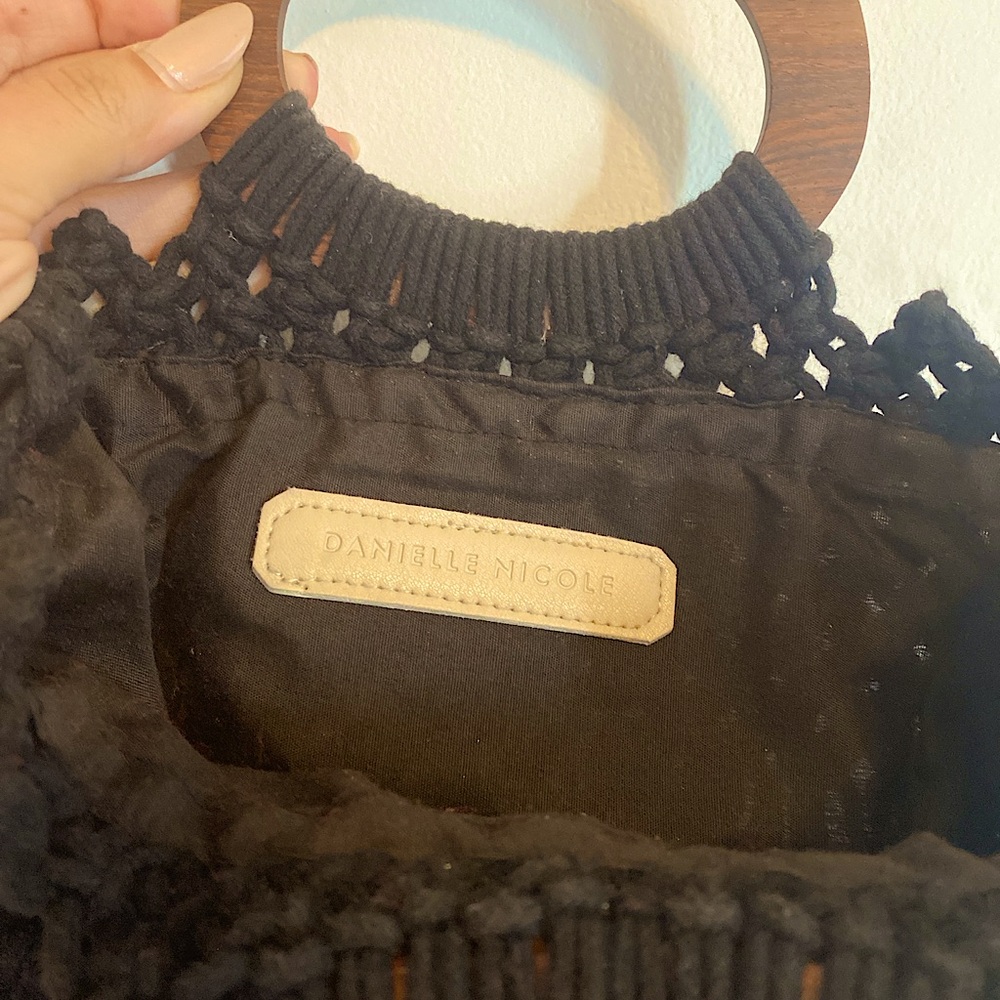Danielle Nicole - Black Fringed Cotton Crossbody … - image 2